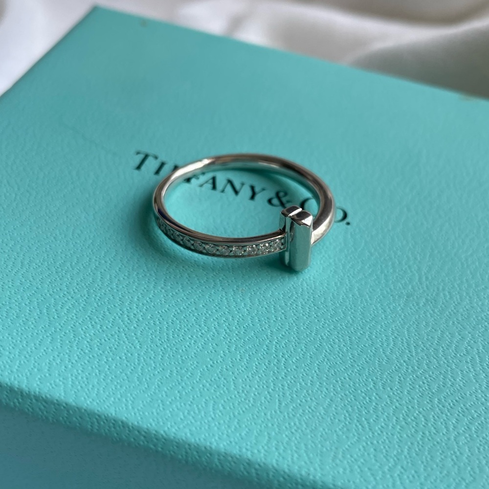 Tiffany & Co. Gold & Diamond “T1” T Collection Ring